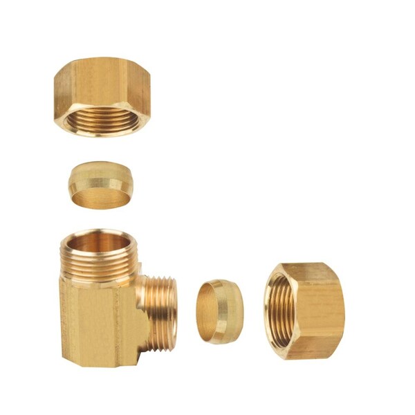 #65-C 5/8 Inch Lead-Free Brass Compression 90 Elbow